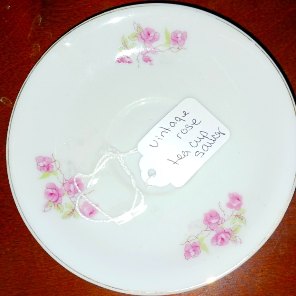 Vintage rose teacup